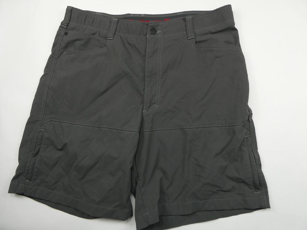 Wrangler flex 9" side zip shorts, comfort waistband, gray, size: 38